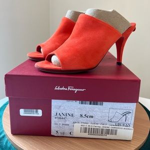 Ferragamo Janine Suede Mules